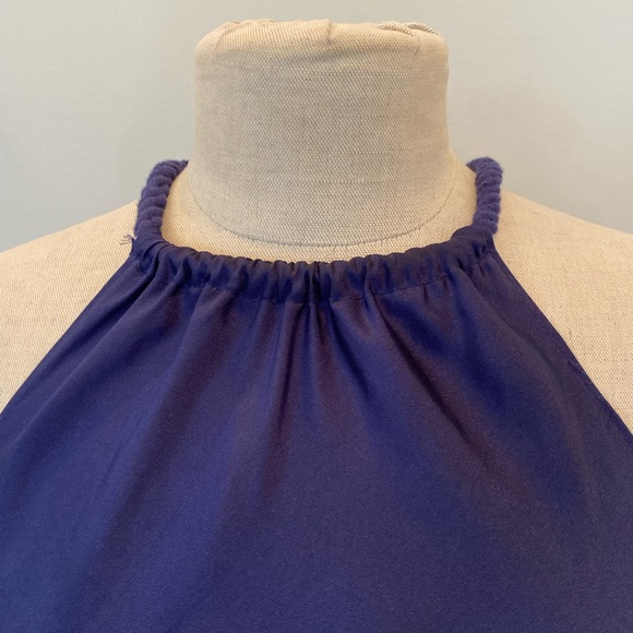 Rachel Roy Womens Navy Orange White Handkerchief Sleeveless Dress / Size S - Picture 3 of 14